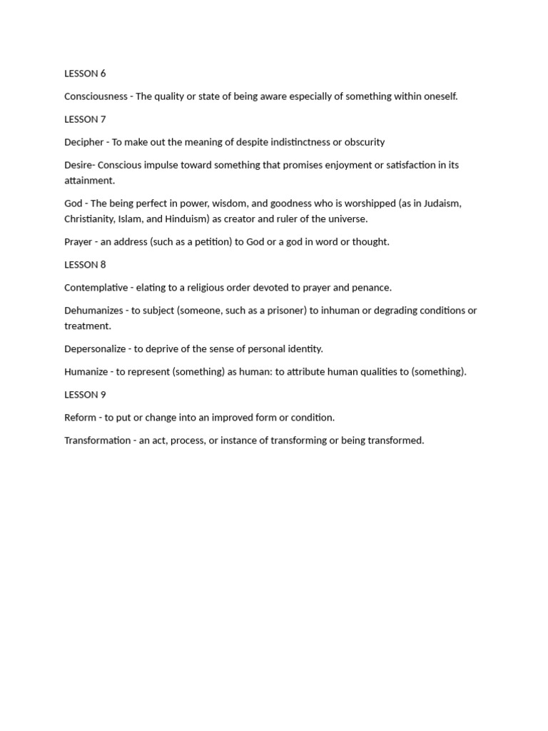 ISF 111 - Word Bank | PDF