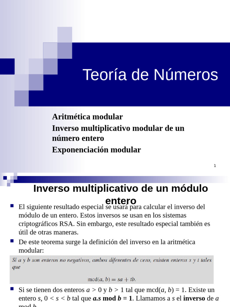 Inverso Mult Mod | PDF | Teoría del anillo | Álgebra abstracta