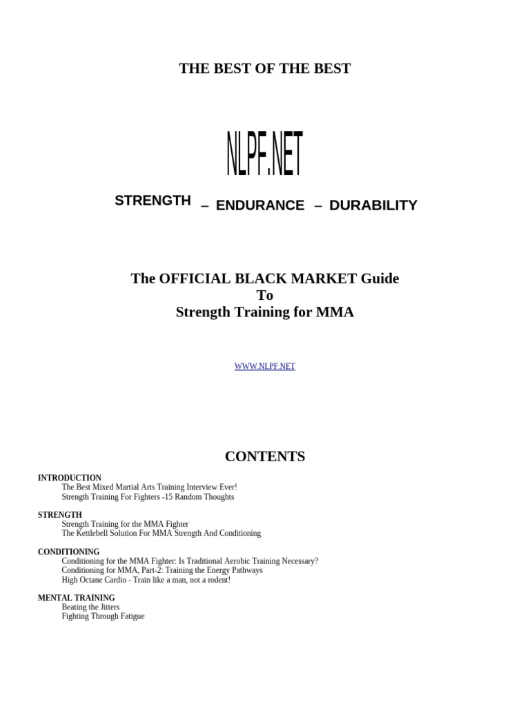 MMA Strength Training Guide | PDF | Strength Training | Skeletal Muscle