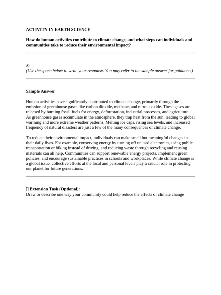 Activity in Earth Science | PDF