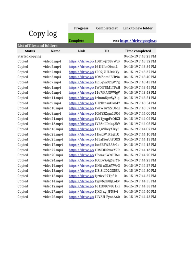 Copy Folder Log 04-15-2019 | PDF | Computer File | Computing