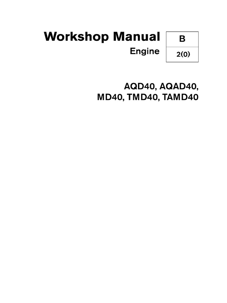 Volvo Penta 40 Series Engine Service Manual | PDF