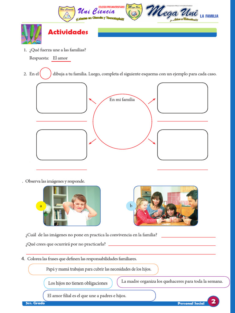 Importancia de la Familia en 3er Grado | PDF