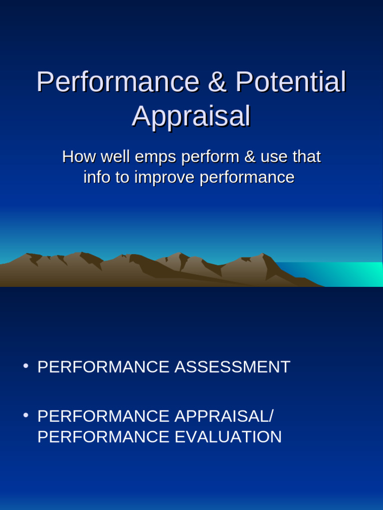 Performance and Potential Appraisal Guide | PDF | Performance Appraisal ...