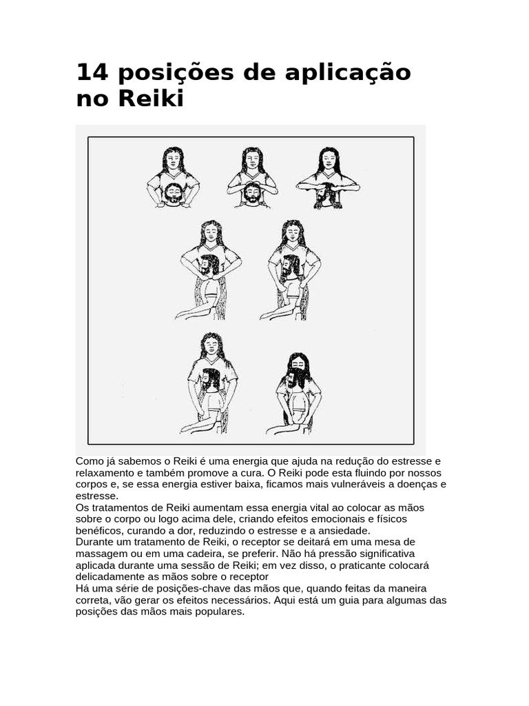 14 Posições de Reiki para Cura e Relaxamento | PDF | Reiki | Chacra
