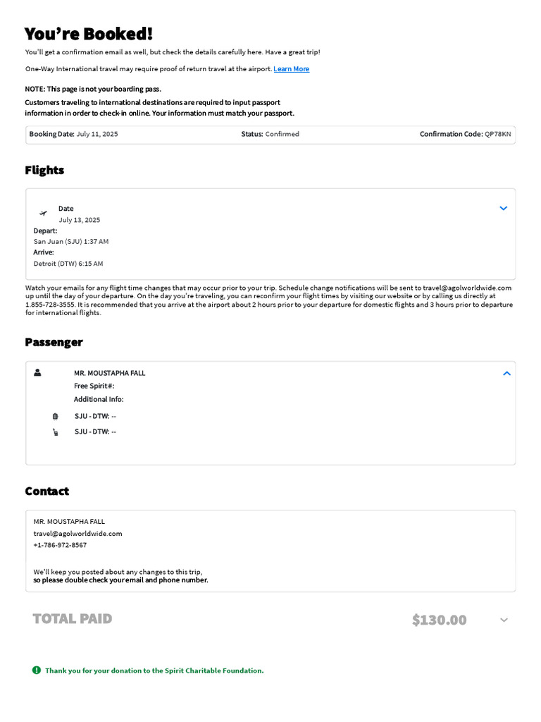 Return Ticket AGOL0061041OBC | PDF