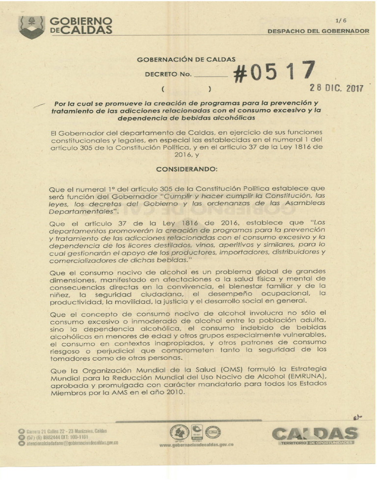 Decreto 517 de Dic 2017 | PDF