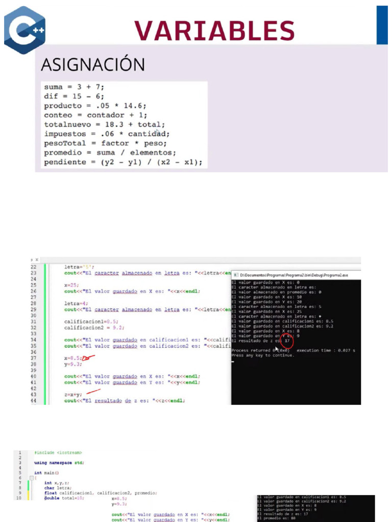 Variables en C++ Variables de Conteo y Errores Comunes Con Uso de ...