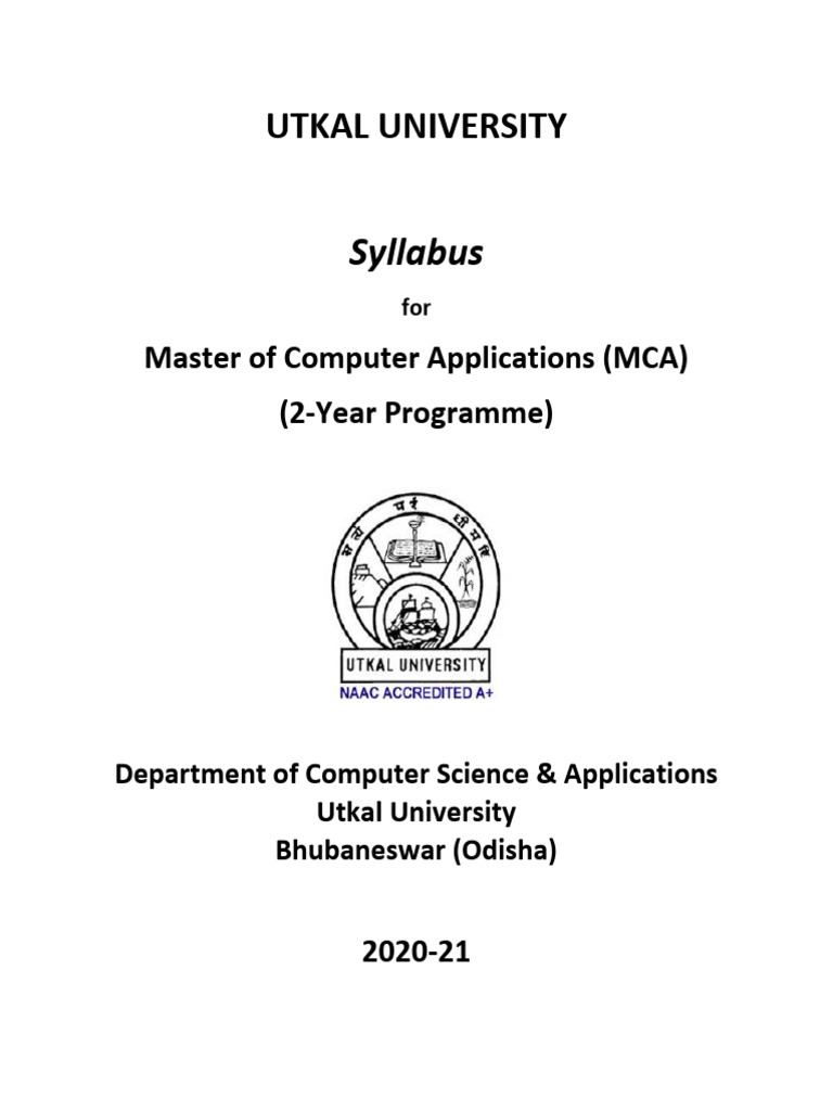 Uu Mca 2020 Syllabus1 3 | PDF | Bachelor's Degree | Computer Science