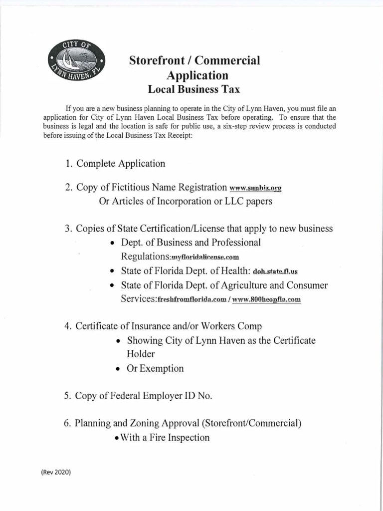 Business License Application Updated Feb. 2020 (PDF) - 1 | PDF | Inventory