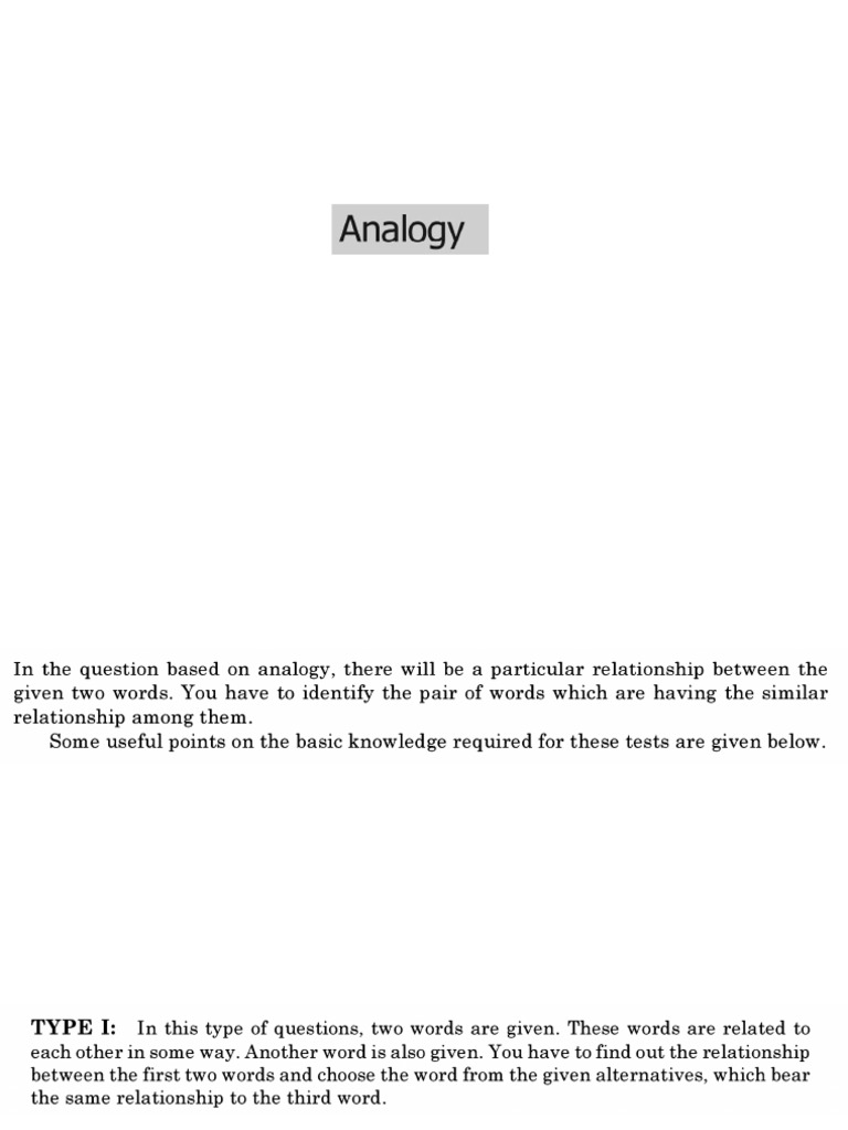 Analogy | PDF