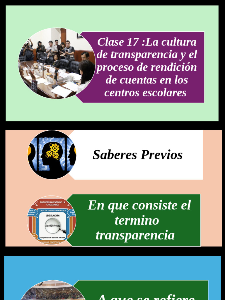 Transparencia y Rendición de Cuentas Escolar | PDF | Responsabilidad ...