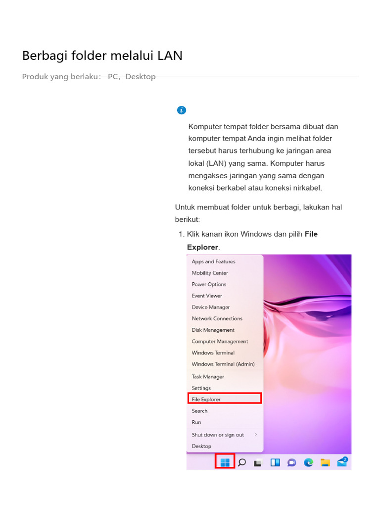 Cara Berbagi Folder di Jaringan LAN | PDF