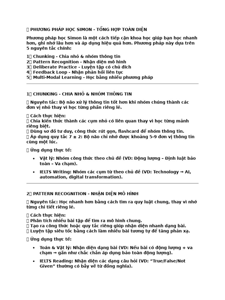 Simon Learning | PDF