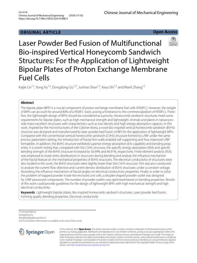 Laser Powder Bed Fusion of Mul | PDF | Deformation (Engineering) | Bending