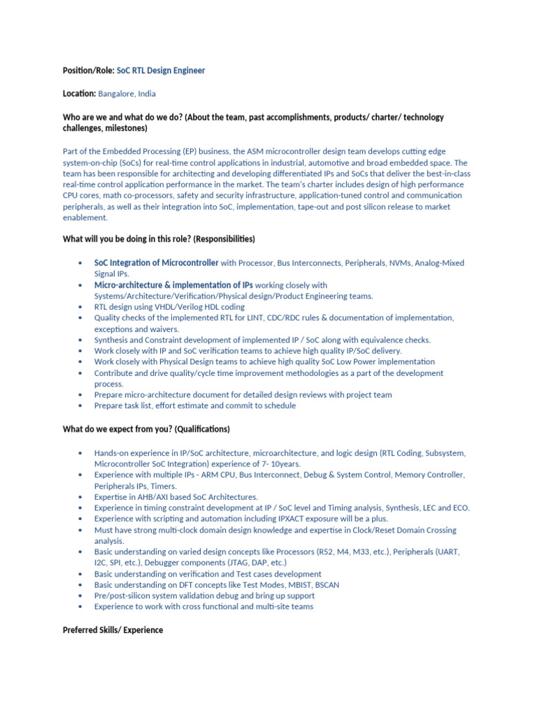 Texas Instruments - SoC RTL | PDF | System On A Chip | Electronic Design
