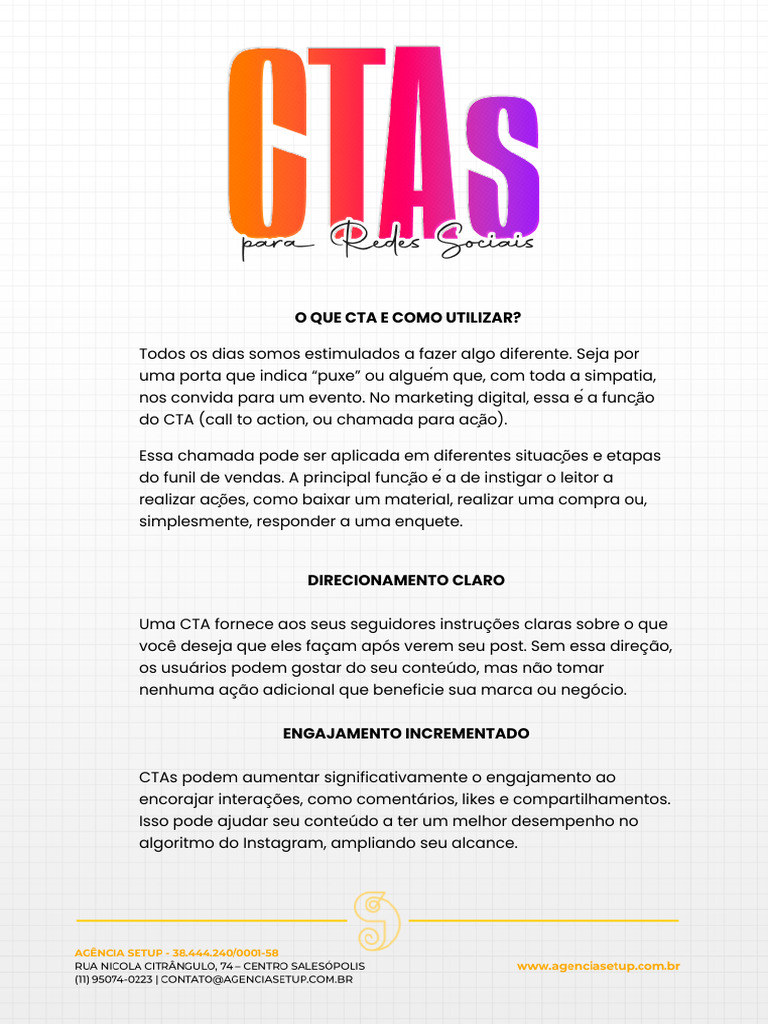 Como Usar CTAs no Marketing Digital | PDF