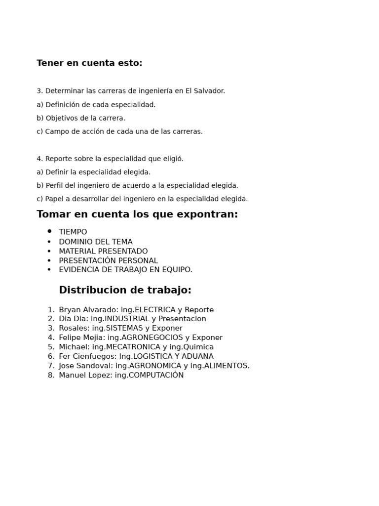 Distribucion de Trabajo | PDF