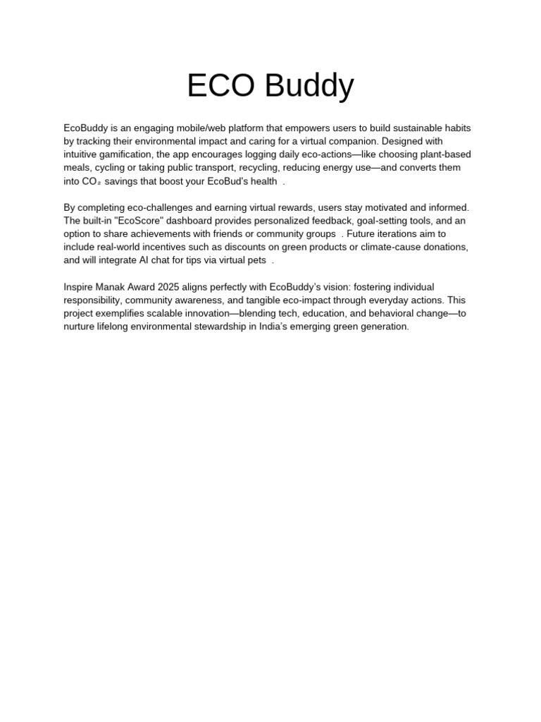 ECO Buddy | PDF