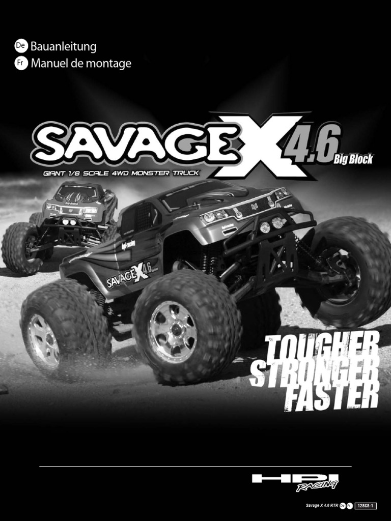 Manuel de montage Savage X 4.6 RTR | PDF | Véhicules | Ingénierie mécanique