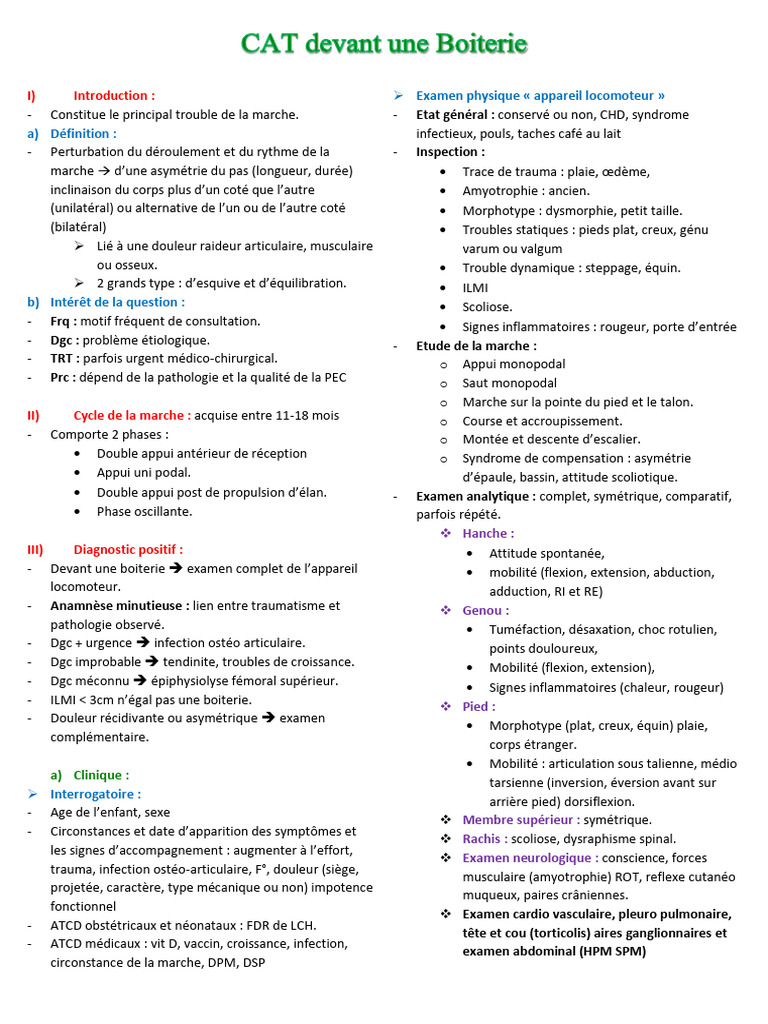 Boiterie d'esquive : définition et causes | PDF | Spécialités médicales ...