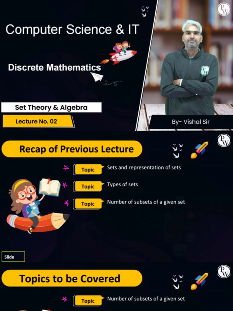 Set Theory and Algebra 02 Class Notes | PDF