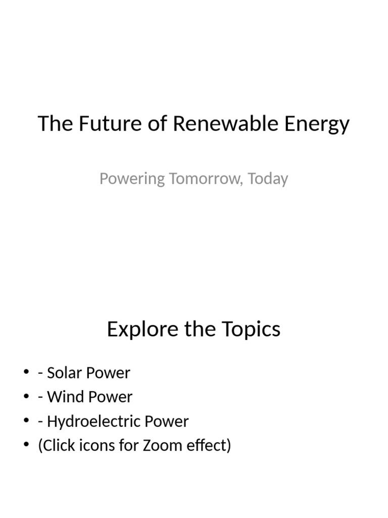 Future of Renewable Energy Insights | PDF