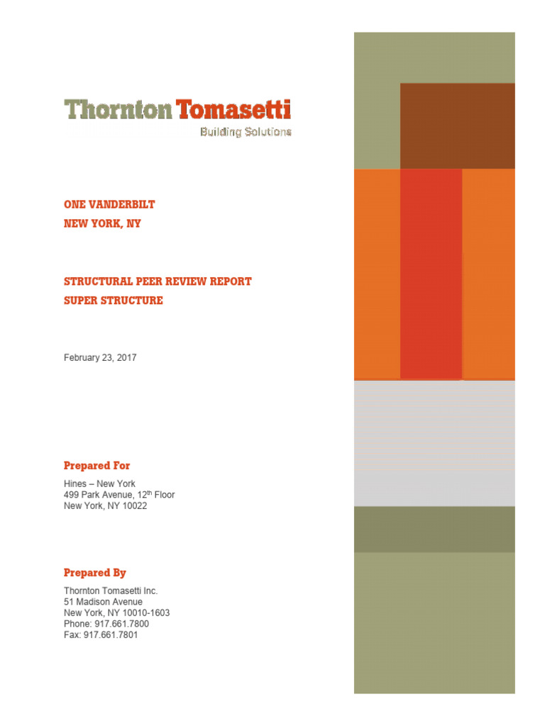 One Vanderbilt Structural Peer Review | PDF | Truss | Beam (Structure)