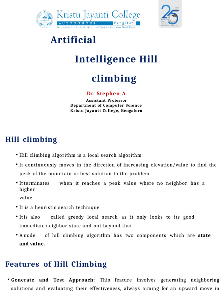 Steepest Ascent Hill Climbing Algorithm | PDF | Applied Mathematics ...