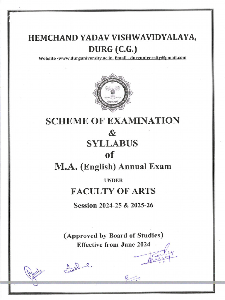 Syllabus of Ma | PDF