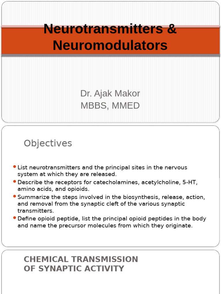 Neurotransmitters and Their Functions | PDF | Serotonin | Neurotransmitter