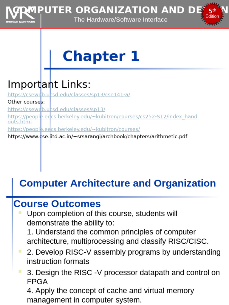 Computer Architecture Overview and RISC-V | PDF | Central Processing ...