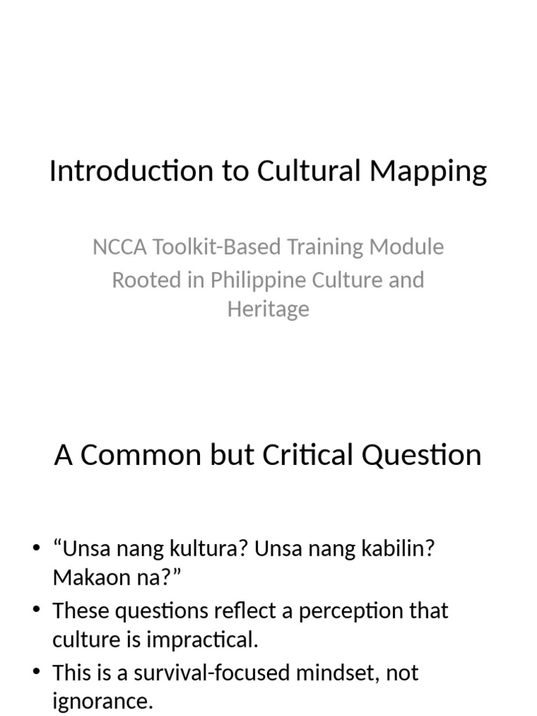 Intro Cultural Mapping With Visuals v2 | PDF