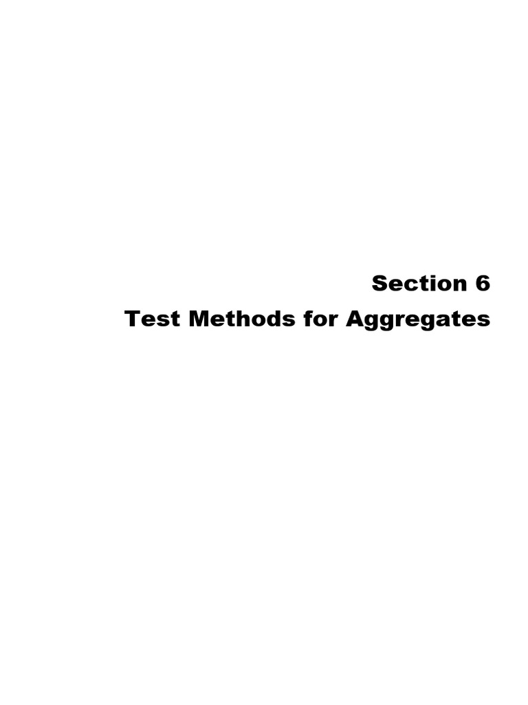 Test Methods for Aggregates Guide | PDF | Concrete | Construction Aggregate