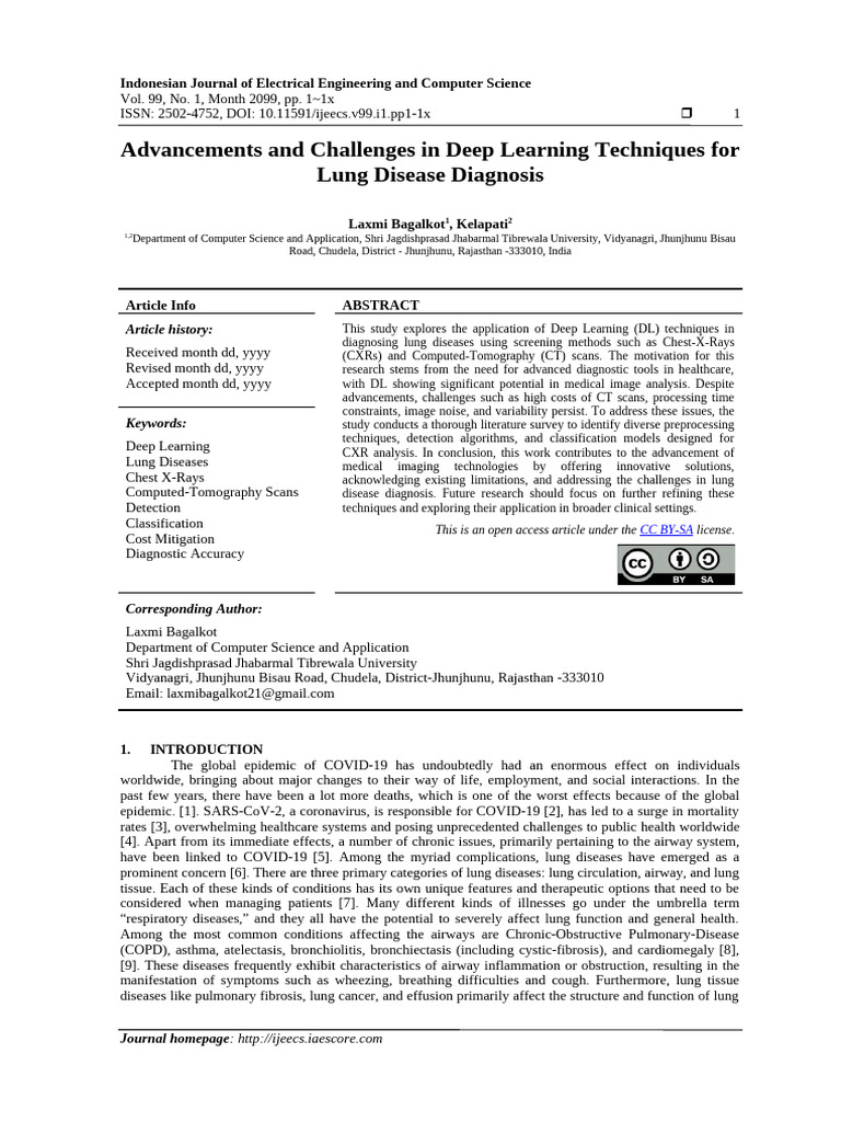 Deep Learning for Lung Disease Diagnosis | PDF | Ct Scan | Medical Imaging