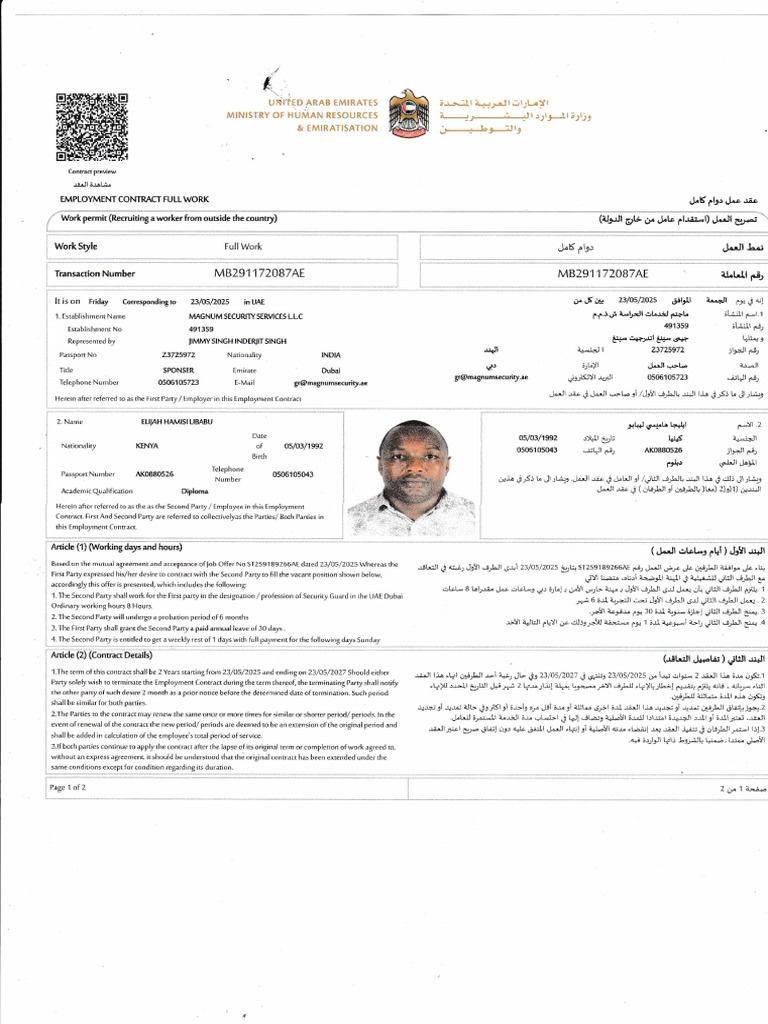 Work Permit | PDF