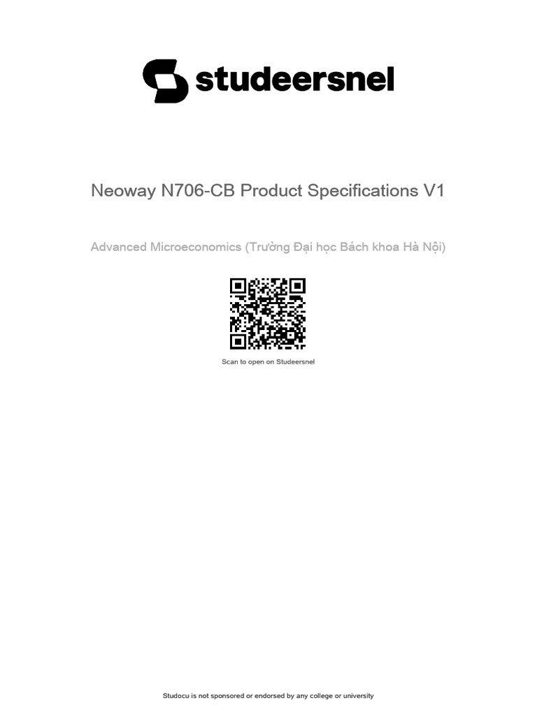 Neoway N706-CB Specifications Guide | PDF | Printed Circuit Board | Lte ...