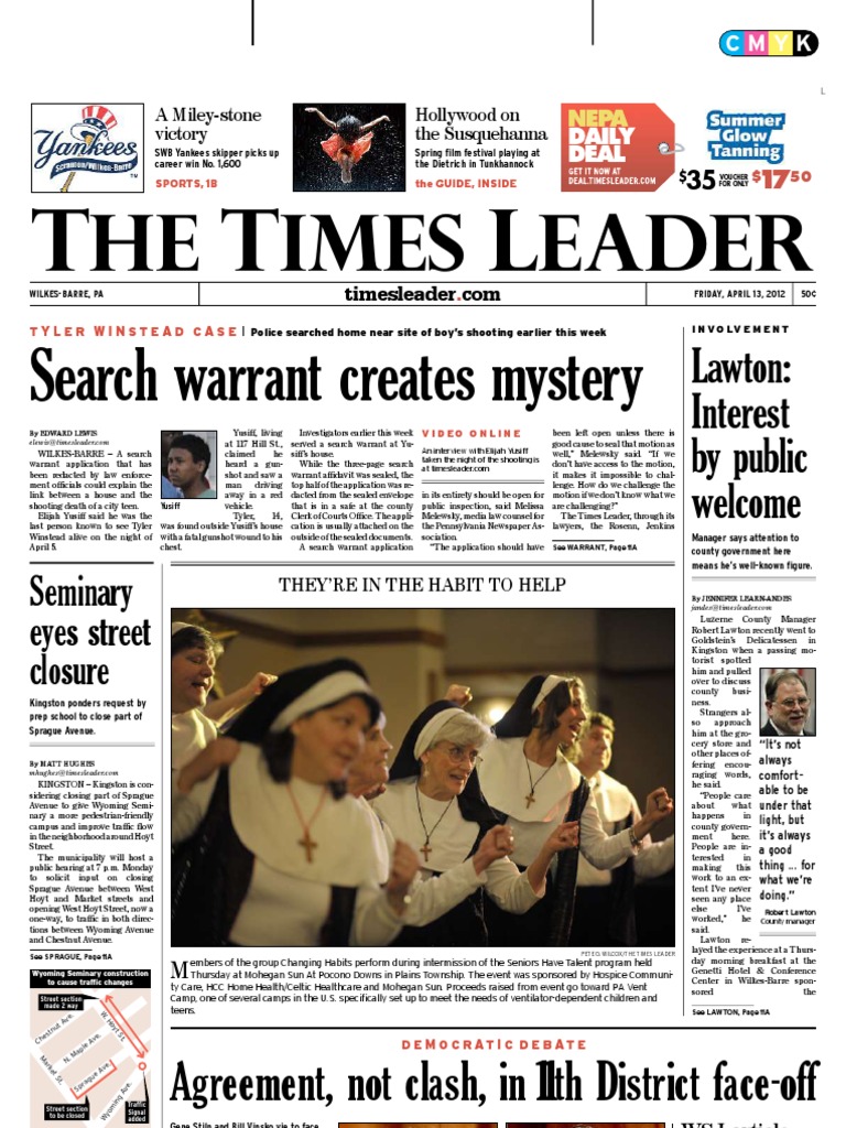 Times Leader 04-13-2012 PDF Lawsuit Crime Thriller