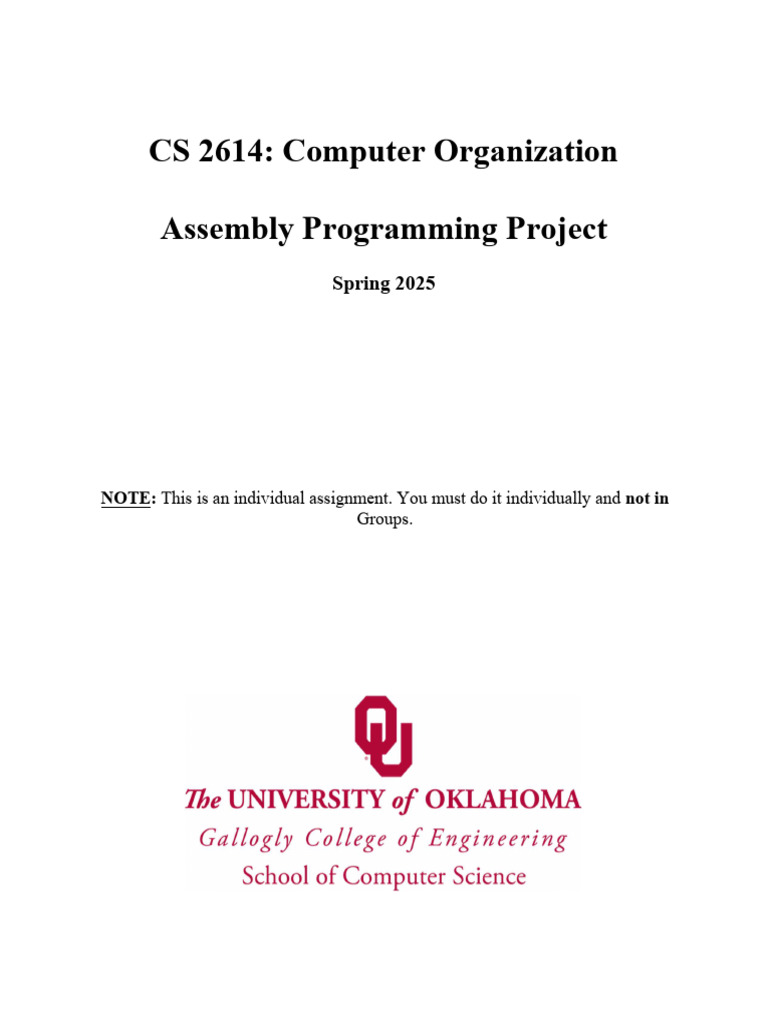 Assembly Project: Sum of Odd Numbers | PDF | Computer Program | Programming