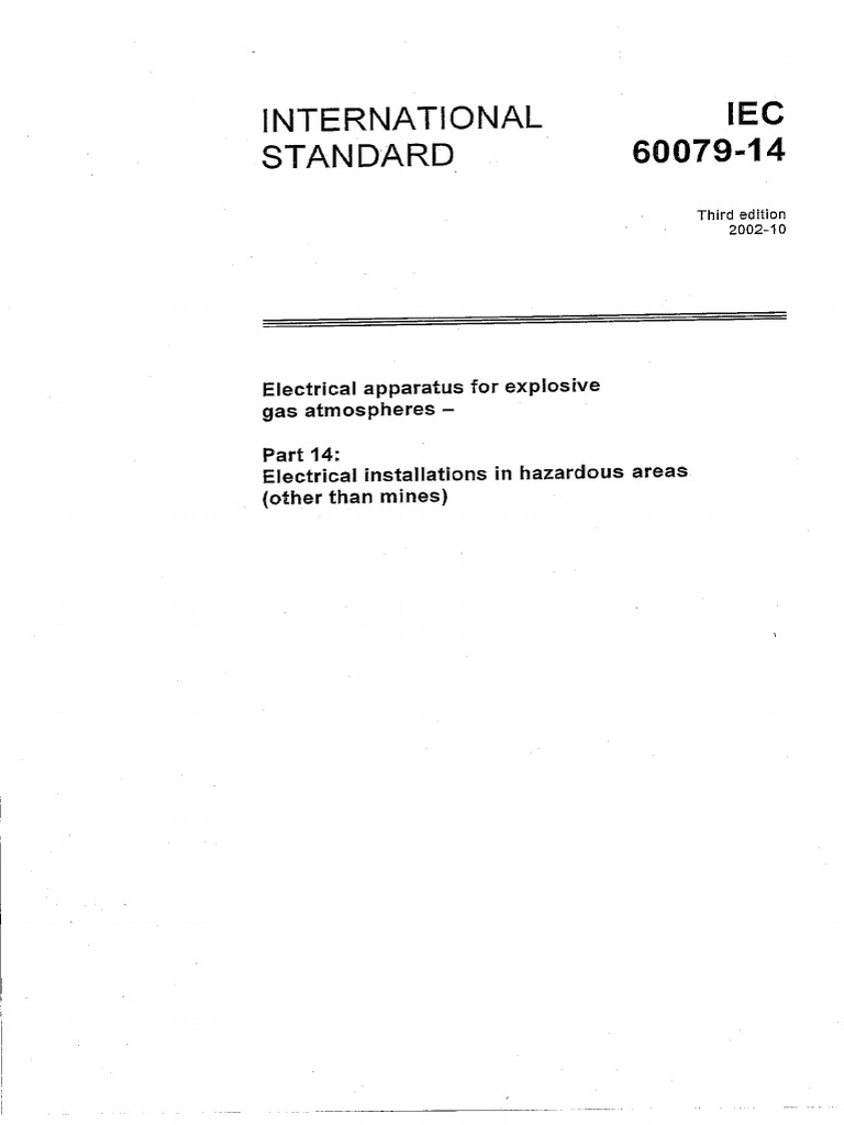 Pdf-Iec-60079-14 - 2002 - Part 1 | PDF
