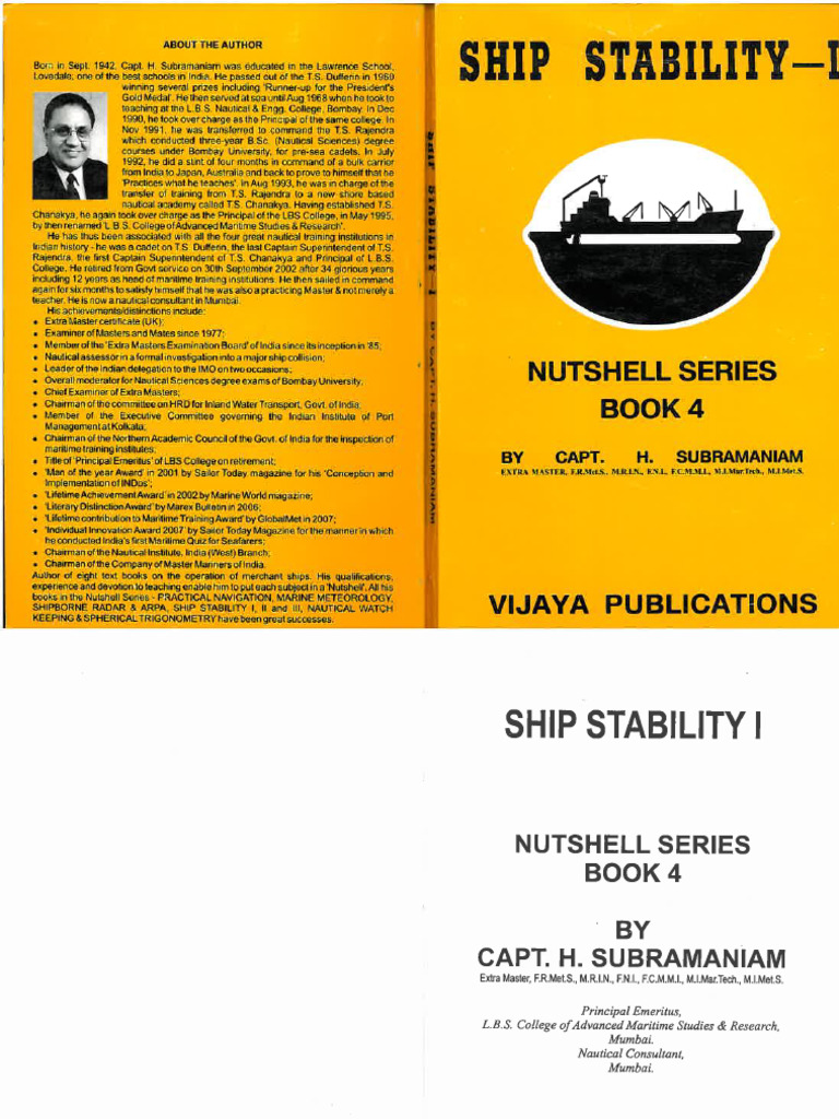 Book Stability 1 CAPT. H. SUBRAMANIAM | PDF