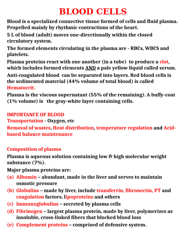 Blood Cells Physiology Lecture | PDF | Granulocyte | White Blood Cell