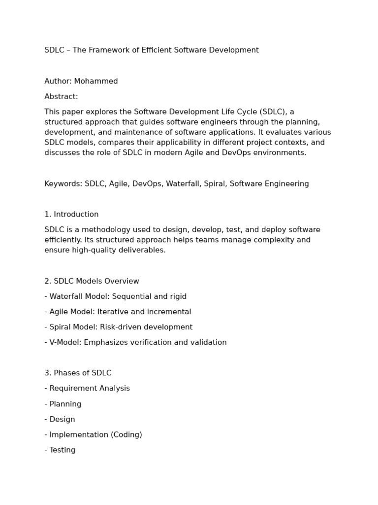 Understanding SDLC in Software Development | PDF