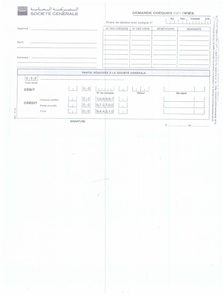Certification Cheque Pdf