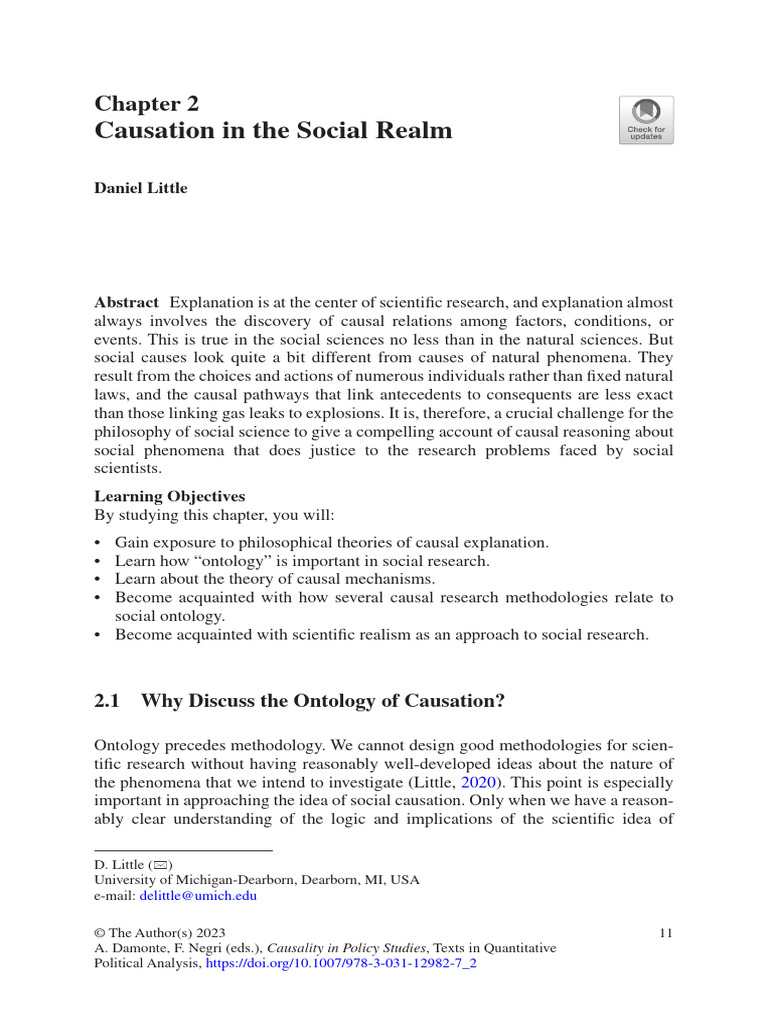 Causal Explanation in Social Science | PDF | Causality | Case Study