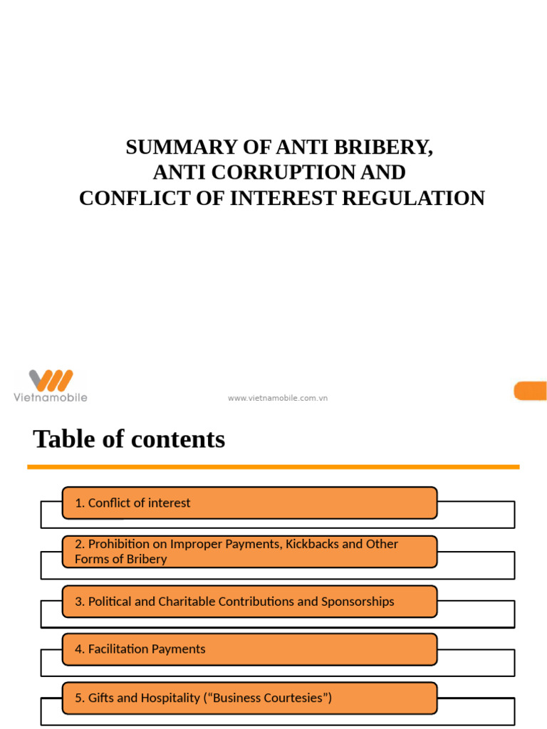 ABAC&Conflict of Interest Policy | PDF | Bribery | Conflict Of Interest