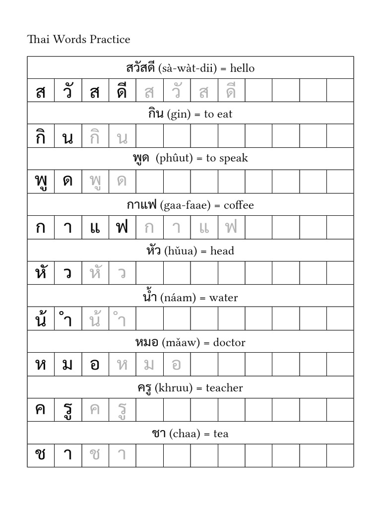 5.WordsPractice and BlankPaper | PDF