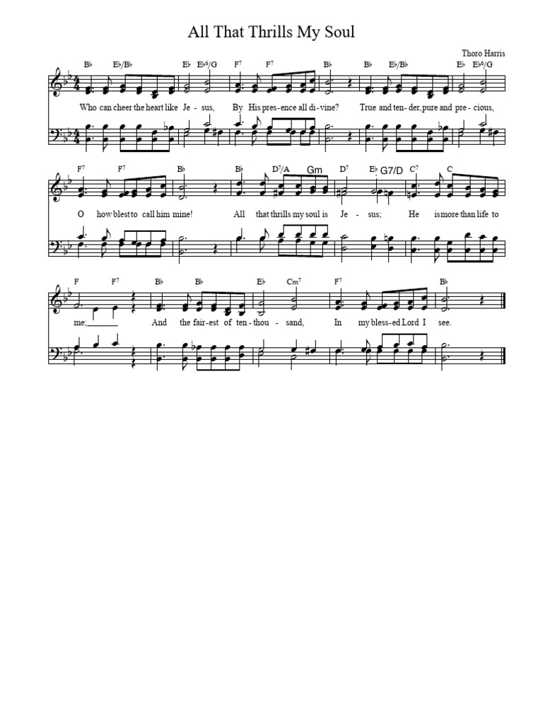 All That Thrills My Soul Lyrics | PDF