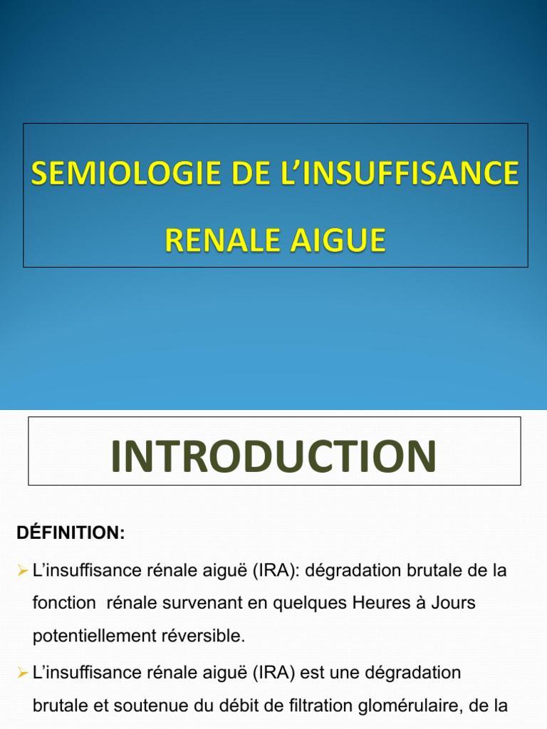 Insuffisance rénale aiguë post-partum | PDF | Néphrologie | Médecine ...