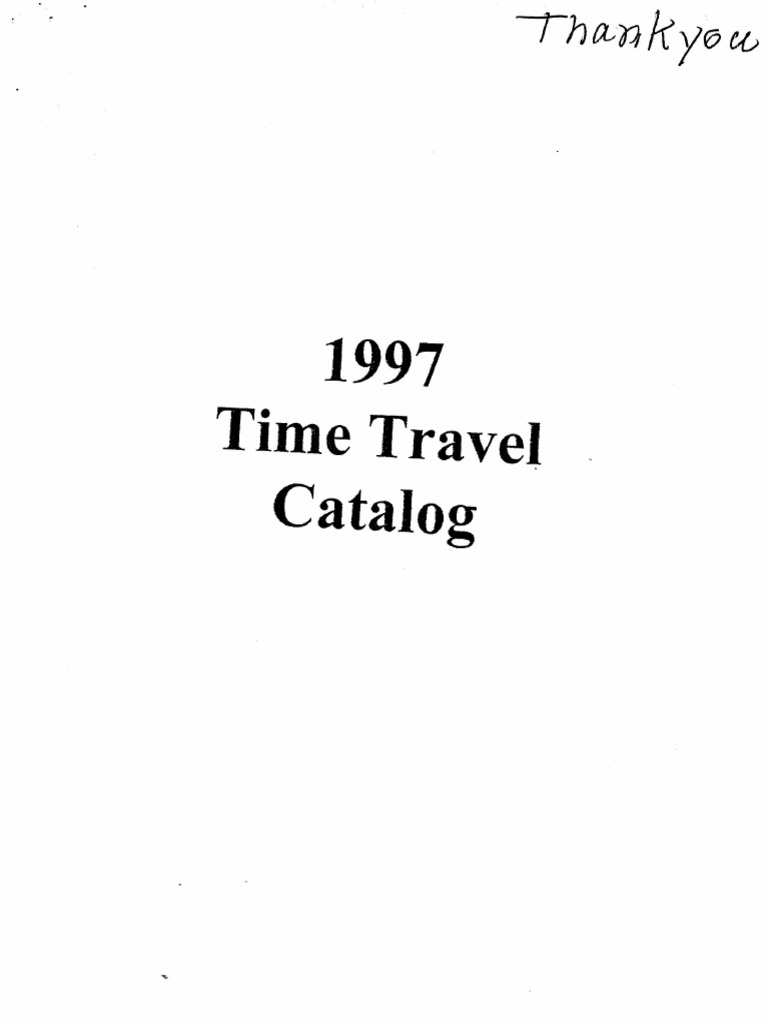 1997 Time Travel Catalog | PDF